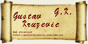 Gustav Kružević vizit kartica